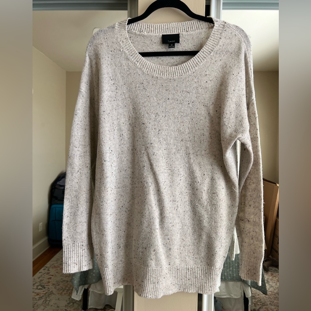 Lumiere oversized cream confetti sweater